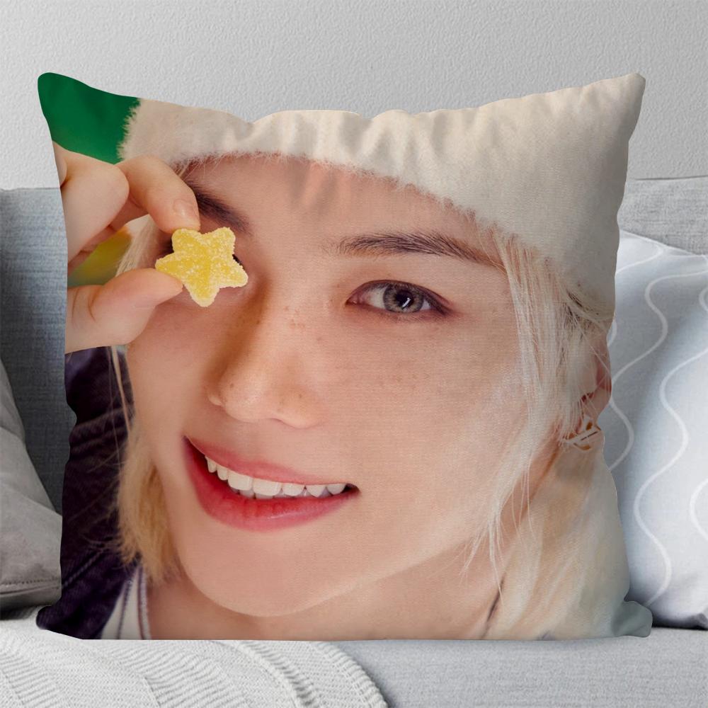 

F-Фелікс KPOP Наволочка Квадратна Подушка Спальня Диван Дозвілля Комфорт Подушка Автомобіль Вітальня Домашній Декор 40X40 16x16Inch