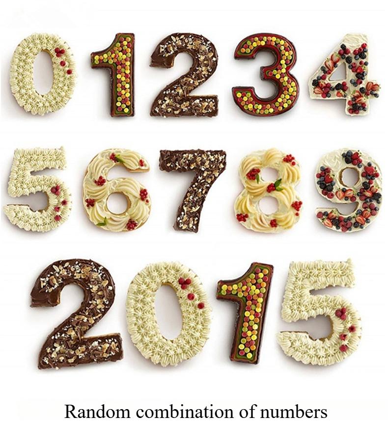 VIE LENTE Number Cake Mold 9pcs DIY Number Form Design Chocolate Bakery Pastry Cake Decoration Tool Shape Cake Decoration Tool