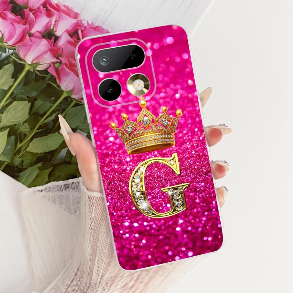 For Realme 16 Pro Case RMX5121 RMX5120 Luxury Crown Letters Cover Soft Slim Phone Case For Realme 16 Pro Plus Realme16 Pro+ Bags