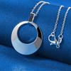 925 sterling silver 16-30 inch exquisite round pendant necklace for women's fashion wedding accessories, jewelry gifts