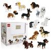 BOROLA 12 Pet Dog Building Blocks Set Educational Toys Realistic Animal Building Kits Best Toy Game for Birthday Gift