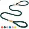 Cotton Dog Leash Collar,Slip Training Lead for Medium & Large Dog,Dog Leash Leather Slip Preventer P Chain Pet Leash Comfortable