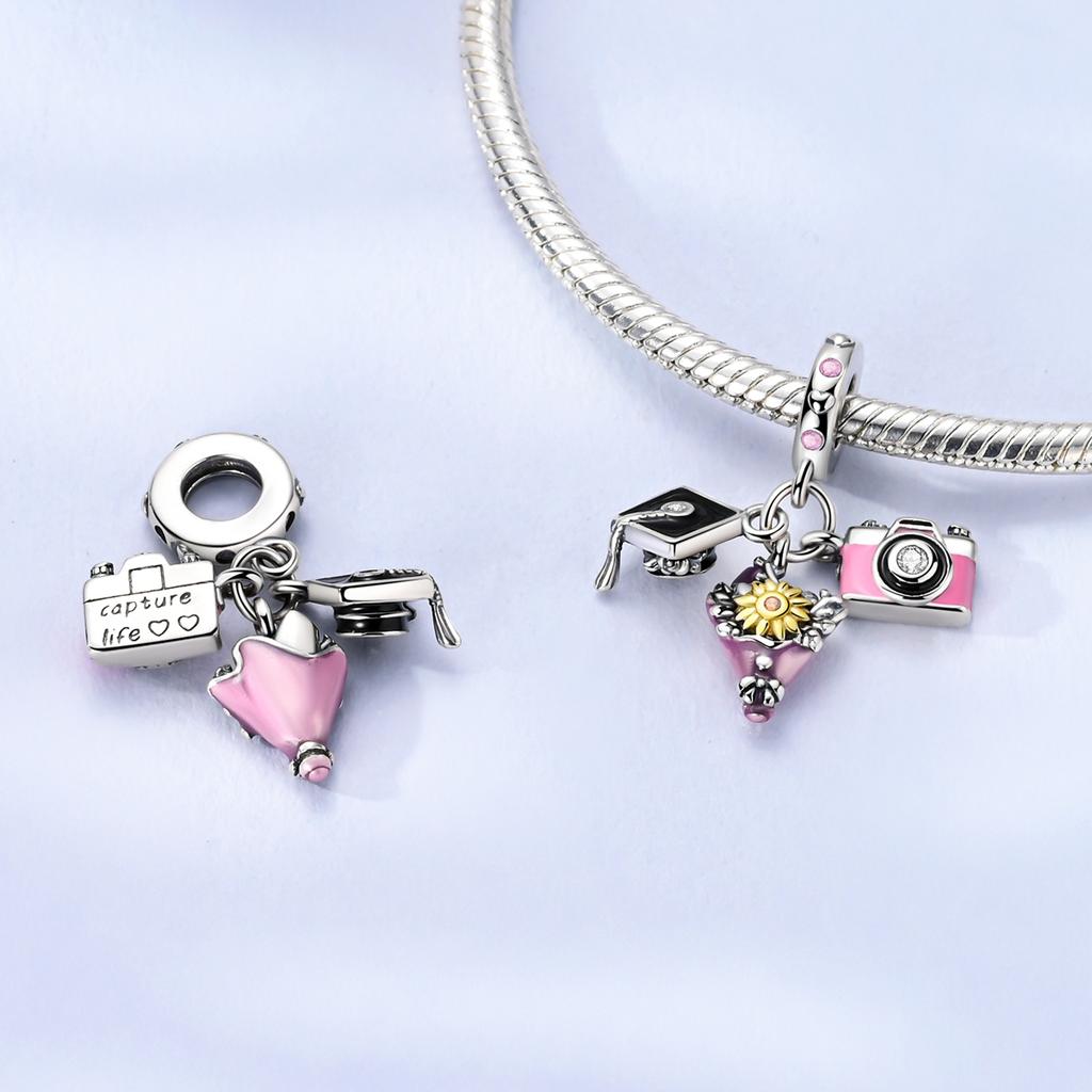 Charm Bead Charms copper Authentic Bead Charms Heart Bow Compatible With Bracelets Bracelets Diy Ideal For Woman Jewellery