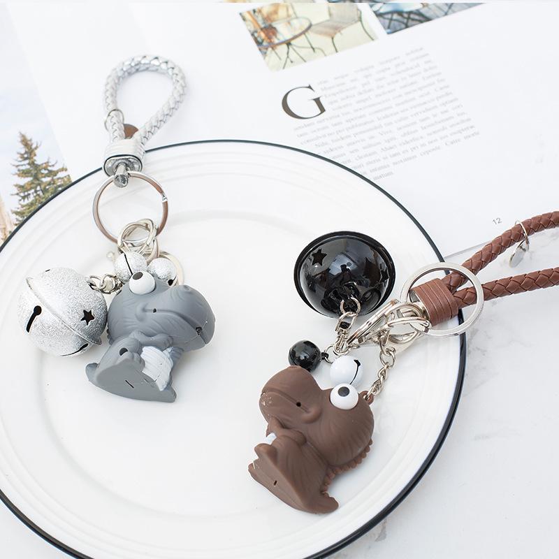 Dinosaur LED Light-Up & Sound Keychain Pendant - Cute Luggage Accessory & Creative Gift