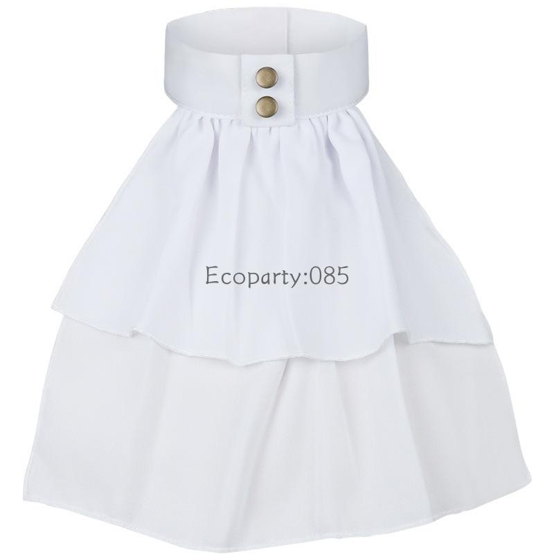 Women Men Detachable Ruffled Lace Jabot Vintage Victorian Fake Collar Exotic Cosplay False Neck Choker Clubwear Steampunk Collar