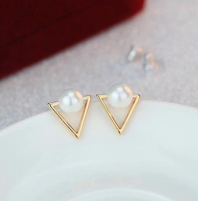 Hot Hearts Peach Heart Love Pearl Simple Personality Fashion Glide Earrings Zircon Stud Earrings For Women Brincos 2018 Cute