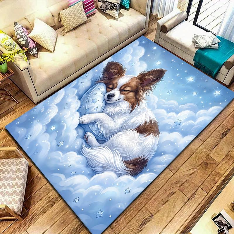 Blue cloud sleep animalPattern Square Carpet,Area Rug,Carpet Rug for Living Room Bedroom Sofa Playroom Decor,Non-slip Floor Mat,Holiday Birthday Gifts