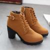 Autumn High-top Women's High Heels Fashion Comfortable Thick-heeled Women Boots Simple Womens Party Casual Shoes  Trends