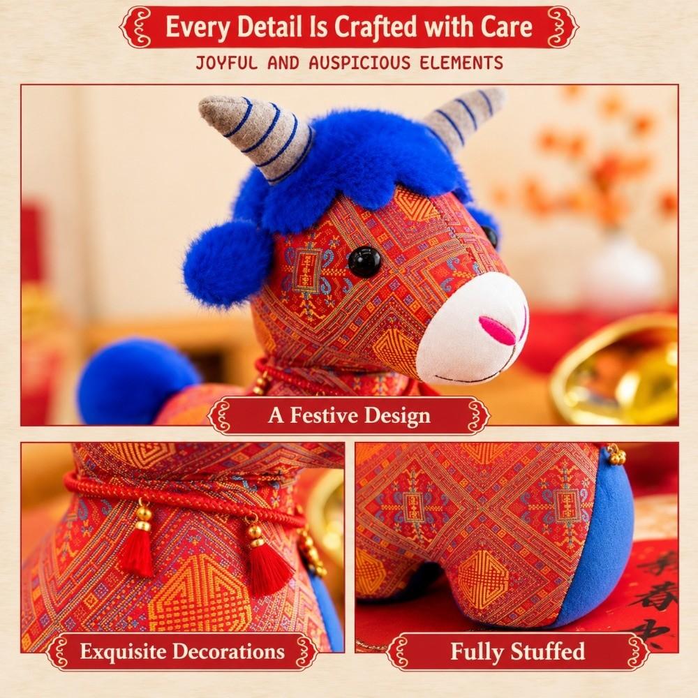Cotton Filled Zodiac Goat Figurine 15cm 20cm 25cm Stuffed Goat Animal Year Of Goat 2027