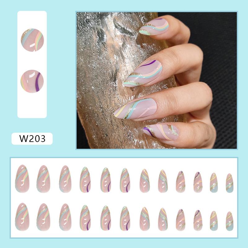Wear Armor 24 Pieces Combination 00 Nail Art Pieces European and American Style Press On Nails