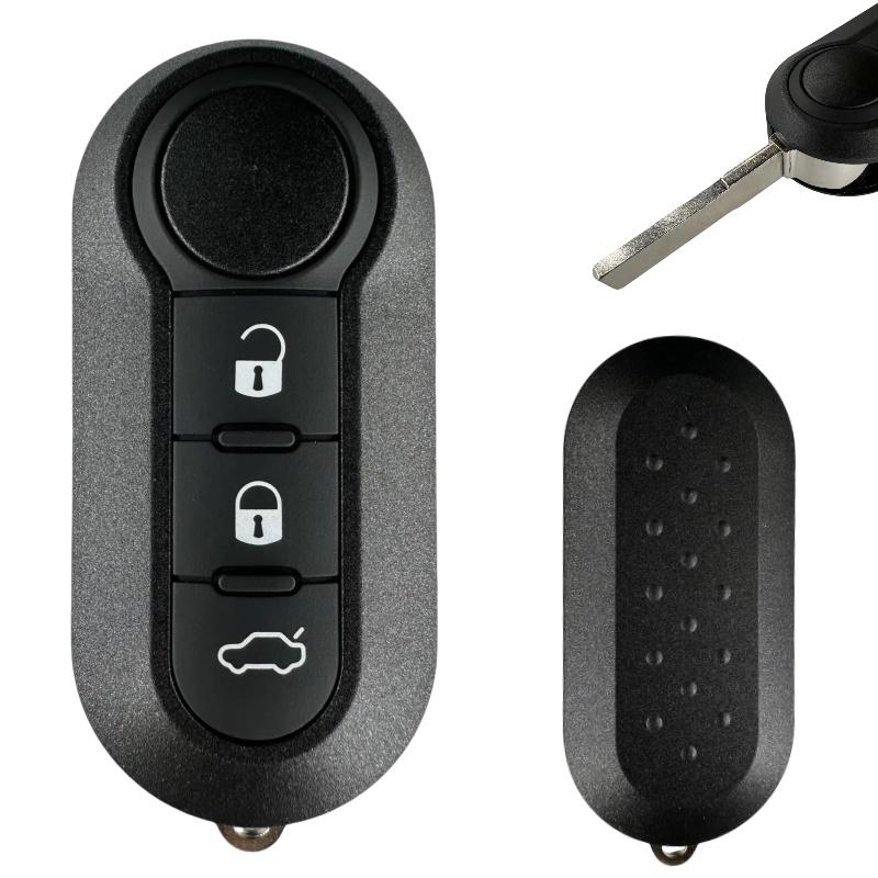 Good Quality For Fiat 500 Panda Punto Bravo 3 Buttons Car Key Remote Control Shell Blank Case Housing Fob Keyless SIP22 Blade