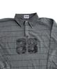 SK8ER ROCK Pigment 88 Pencil Stripe Rugby Shirt ((Charcoal*Black))