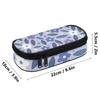 Pen Case Roomy Interior Zipper Closure Durable 300D Polyester with Main Pocket Mesh Layer and Removable Pen Divider for Boys Girls