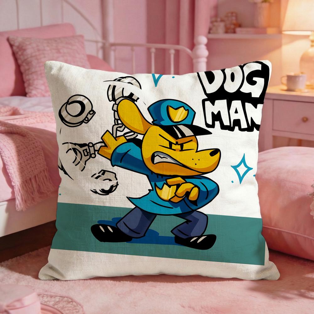 DDogmans Cute Cartoon Cushion Cover Premium Comfort Reversible Pillow Cove Two In One Design For Any Room  Car Interior