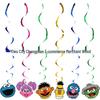 Sesame Street Birthday Party Tableware Set: Disposable Plates, Cups, and Cute Balloons for Kids' Celebrations.