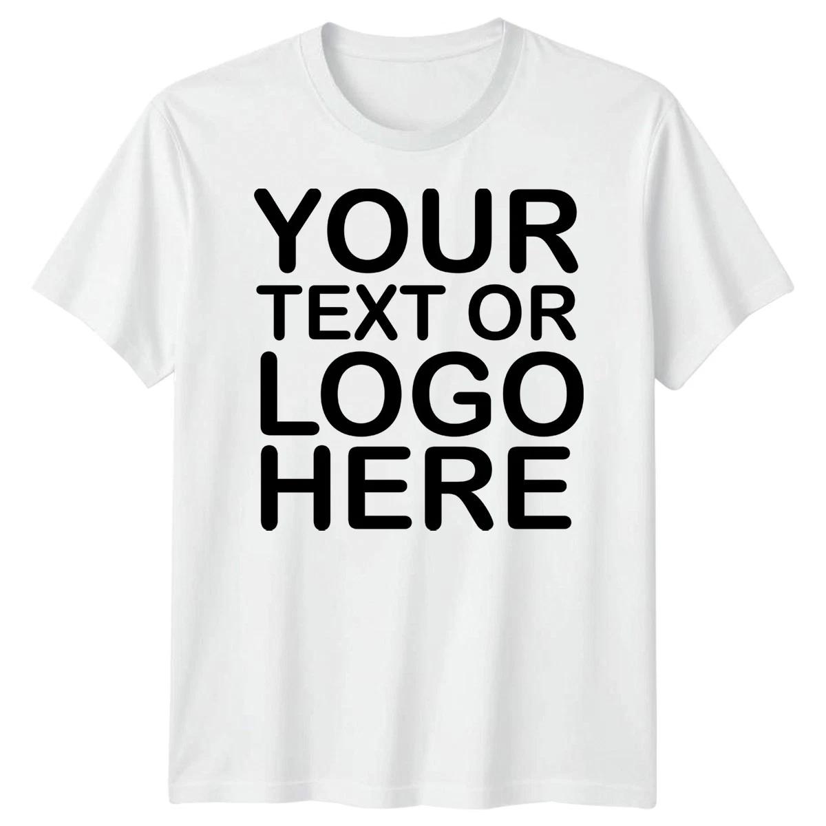 Your Text Or Logo Custom Mens T shirt Personalised Custom Text Logo Tee 2XL
