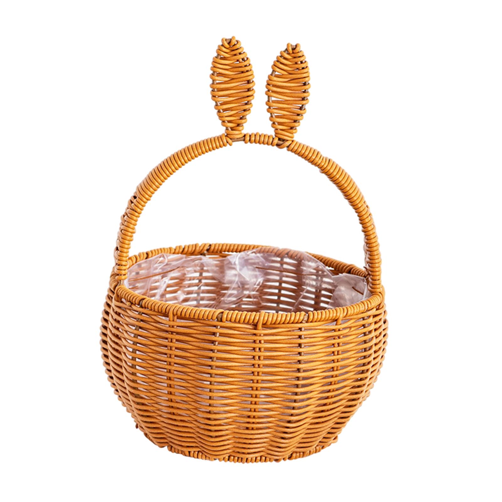 

Easter Eggs Candies Gift Storage Basket 7x11inch Adorable Multifunctional for Party Favors Decor Lightweight