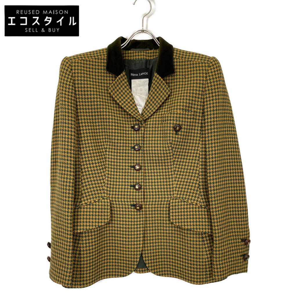 RENA LANGE Khaki X Yellow Tweet Jacket Jacket 40 Khaki/YellowUsed