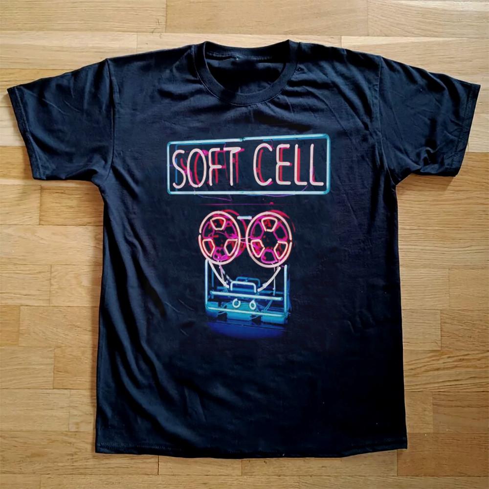 

Soft Cell Band Short Sleeve Cotton Black All Size Unisex Shirt Unisex T-Shirt XXXXL
