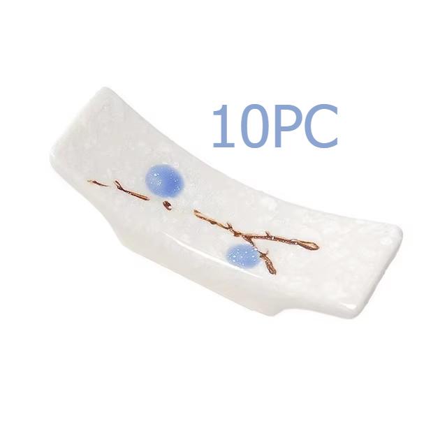 1/4/10Pc Japanese Plum Blossom Ceramic Chopstick Holder Creative Kitchen Supplies Household Chopstick Holder Care Gadget