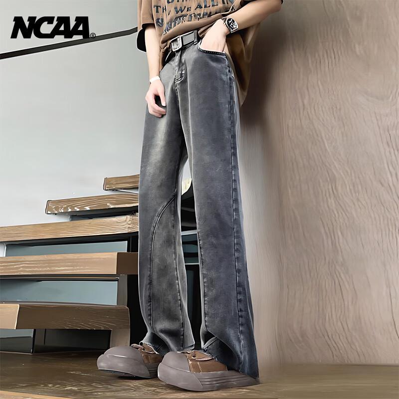 

NCAA American Retro Loose Distressed Straight Leg Denim Jeans 3XL