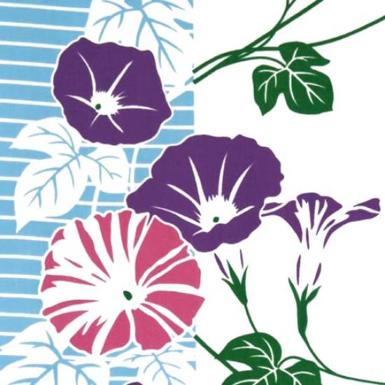 Dyeing Anbo Hand Towel Glory In Full Authentic Dyed Cotton Made In 35cm X 100cm "Morning Bloom, Cool" 100% Tokuoka, Japan,