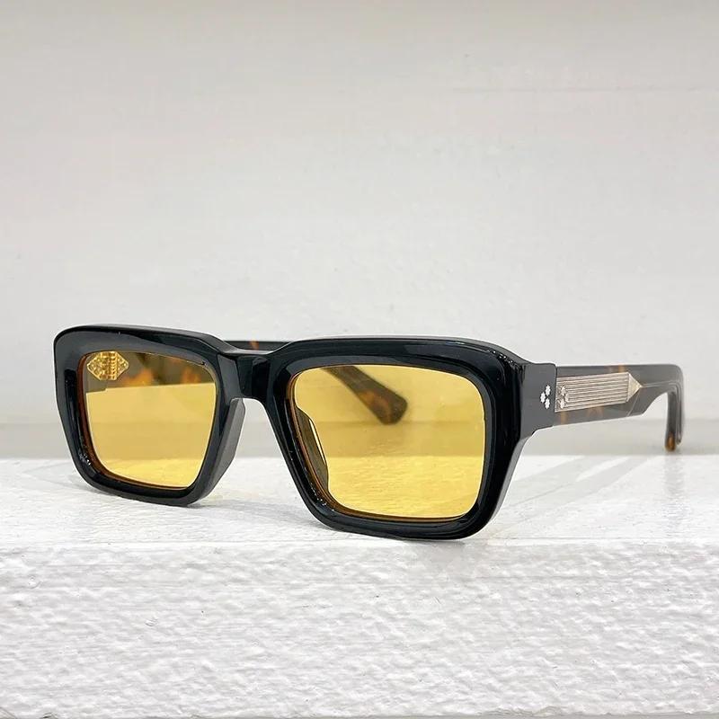 Ochelari de soare Ins JMM Walker Square Designer pentru bărbați și femei UV400, ochelari de vedere din acetat greu, realizați manual, clasici, de lux, cu carcasă