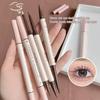 Double Head Eyeliner Pen Fine Tip Lying Silkworm Eye Brightening Waterproof Lasting Durable Not Easy To Halo Dye Natural Makeup