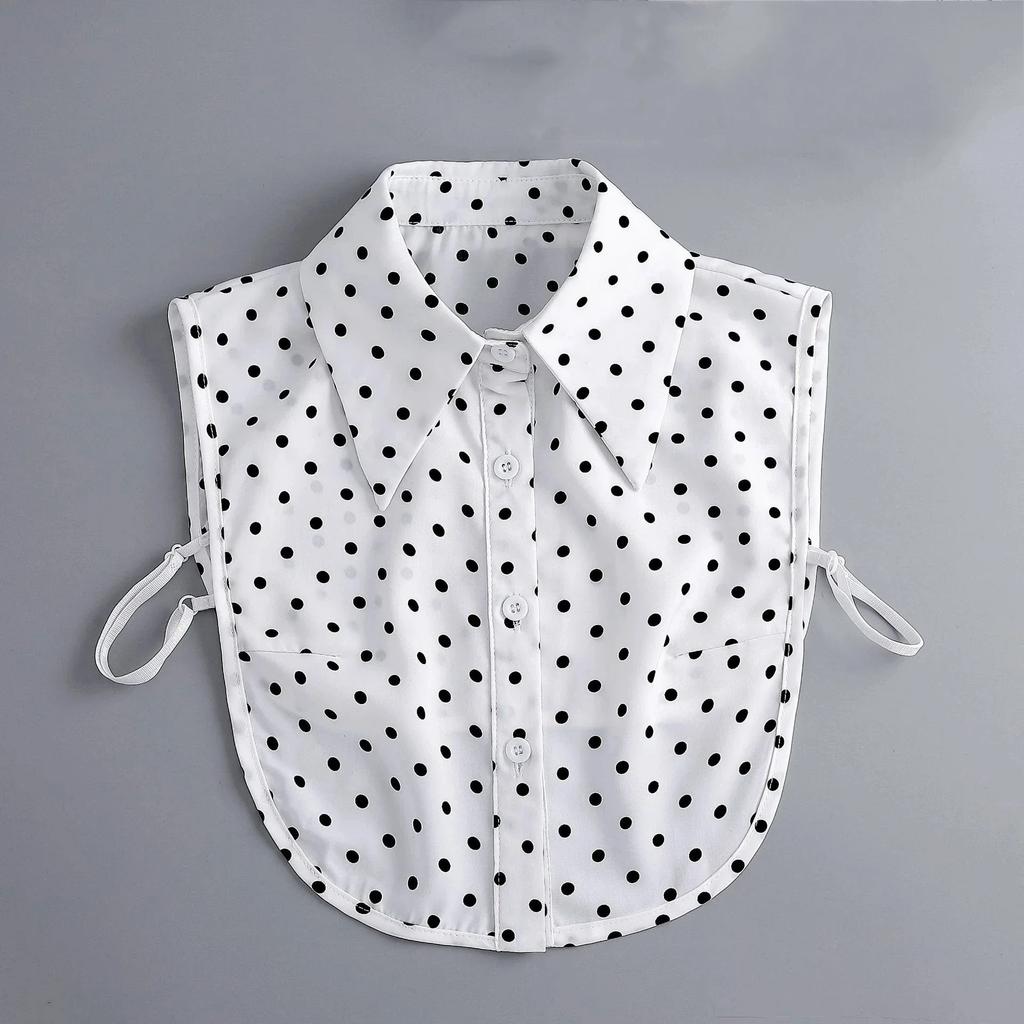 Hollow Lace Chiffon Doll Cotton Fake Collar Blouse Sweater Detachable Shirt Collar False Collar Lapel Women Top Collars Decor