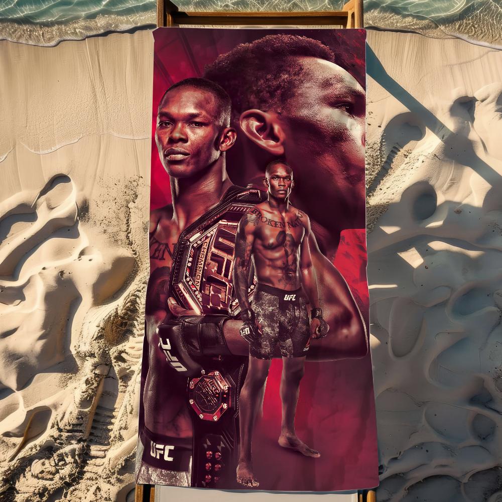 Boxer Israeis A-Adesanya U-UFC Towel Soft Pool Gift For Travel Gym Shower Camping Quick Dry Sports Large Beach Towel