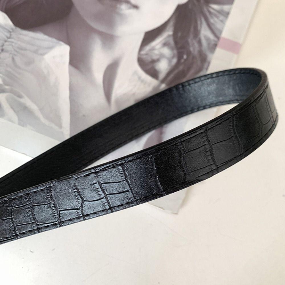 PU Leather Women's Belt Luxury Jeans Pants Belt Simple Y2k Waist Belt  Spicy Girls