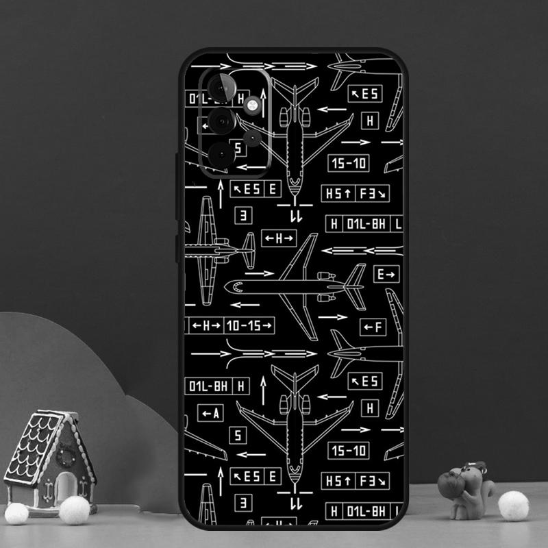 Aviation Aeroplane Pilot Cockpit Case For Samsung Galaxy A17 A06 A16 A56 A36 A54 A34 A14 A52 A32 A13 A23 A33 A53 A15 A35 A55