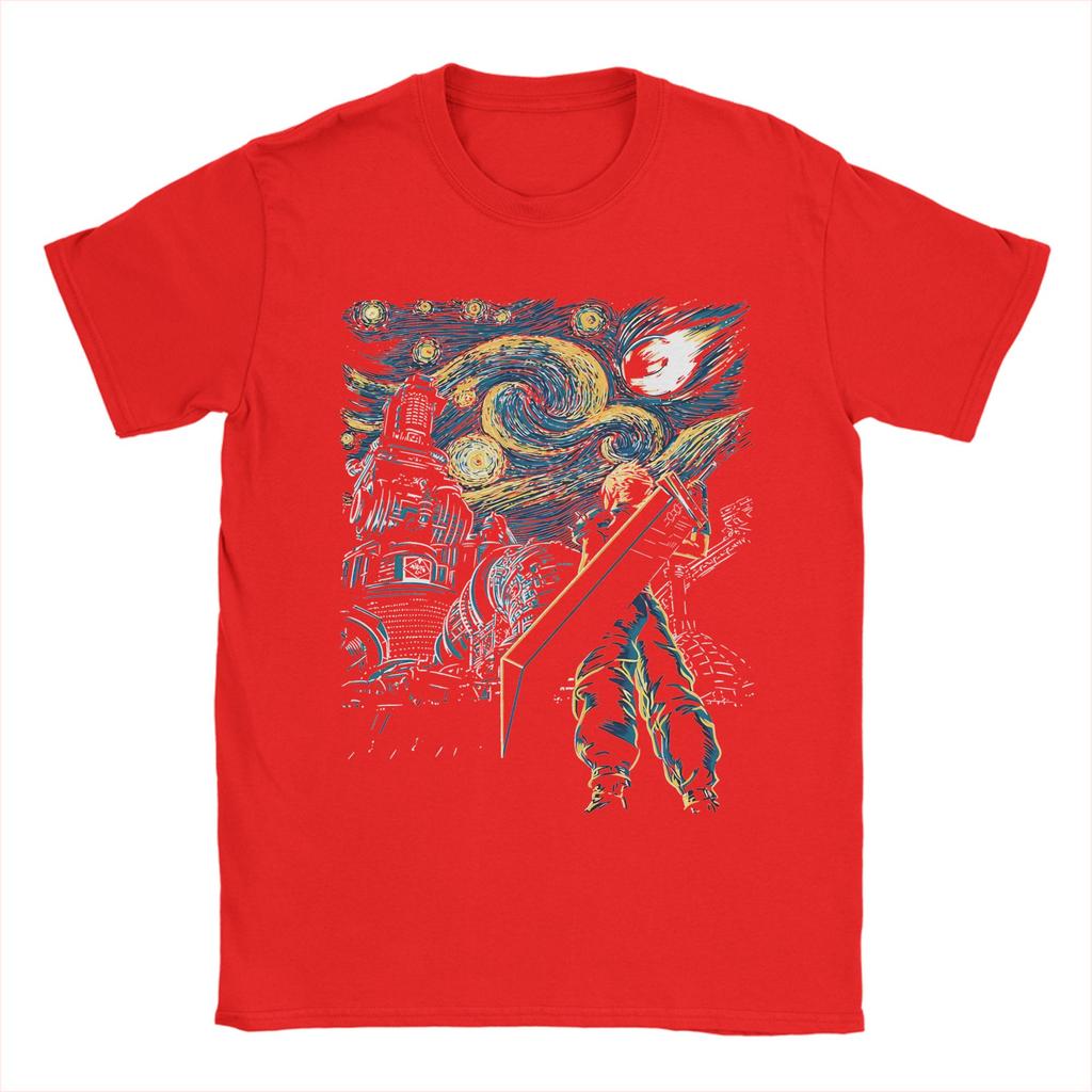 Unisex Chibi Cloud No Coffee No Workee Final Fantasy T Shirt Cotton Tops Vintage Short Sleeve Crewneck Tees Summer TShirt
