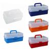 Tool Storage Box with Handle Three Layer Container Household Storage for Screw Parts Crafts Sundries Organization