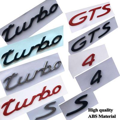 Modello di auto Distintivo dell'emblema Accessori adatti per Panamera Cayman Boxster Cayenne 911 718 Macan Taycan GTS Turbo 4 S Adesivi logo