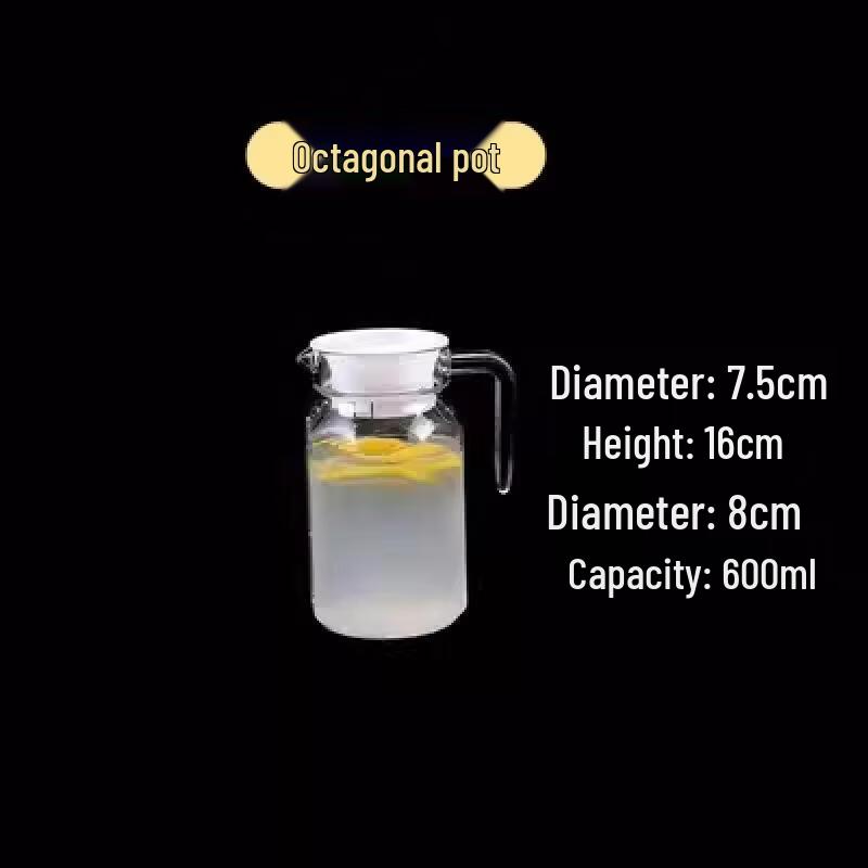 JingJingRSPC 0.6L Octagonal Acrylic Pitcher