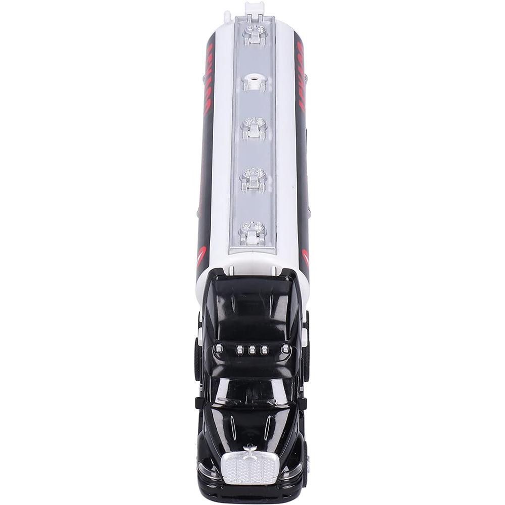 1/48 LKW-Anhänger-Spielzeug, Öltanker-LKW-Spielzeugfahrzeug aus Legierung, abnehmbares Öltransportfahrzeug mit Rückziehfunktion, mit Ton und Licht für Kinder