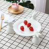 White Ceramic Rabbit Tray Creative Candy Tray Wedding Birthday Cake Tray Stand Dessert Table Tea Dessert Stand Display Plate
