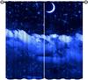 Outer Space Curtains,System Universe Knowledge Educational Learning Planet Astronomy Pattern Drapes Window 2 Panel Rod Pocket