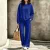 Casual Dames Crewneck Sweatshirt en Broek Set met Zakken - Herfst Winter Outfit, Twee Delig Comfortabel Trainingspak