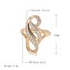 Rose Gold Color Bride Big Rings Fashion Natural Zircon Flowers Accessories High Quality Women Daily Fine Jewelry