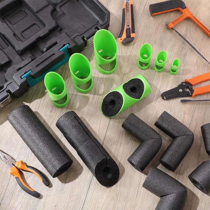 3Pcs Foam Pipe Cutter Tool Insulation Cutting Guide Fixture for Pipe Insulation Household Fixed Clamp Tube Cutting Tool