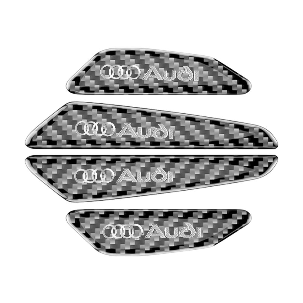 2026 4Pcs Car Door Edge Anti-collision Strip Decal Protector Sticker Exterior Accessories Auto Styling For AUDI Sline A3 A4 A5 A6 A7