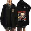New Anime Deku Bakugou Katsuki Todoroki Shoto Print Zipper Sweatshirt Fashion Women Men Autumn And Winter Long Sleeve Loose Coat