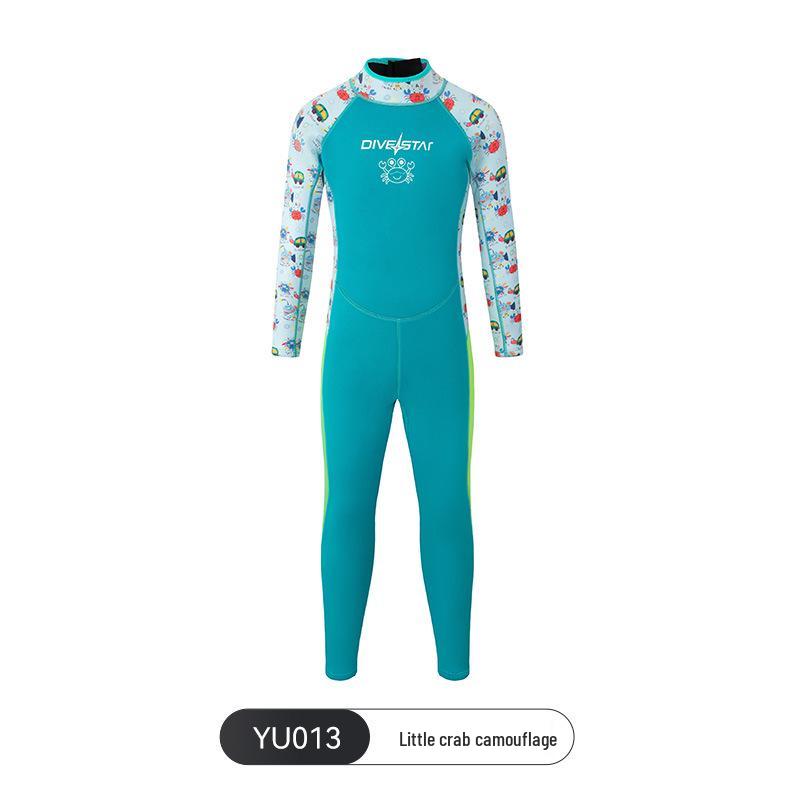 2.5mm Kids Quick-Dry Long Sleeve Wetsuit for Surfing, Snorkeling & Sun Protection S