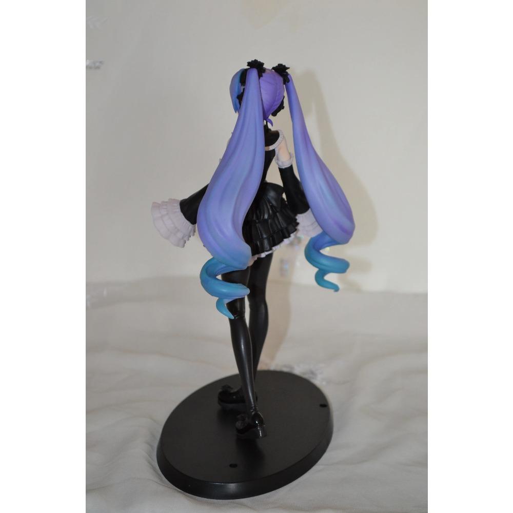 17CM Anime Hatsune Miku Project DIVA Arcade Future Tone Hatsune Miku Zwarte Jurk Lolita Model Speelgoed Cadeau Verzameling Actiefiguur