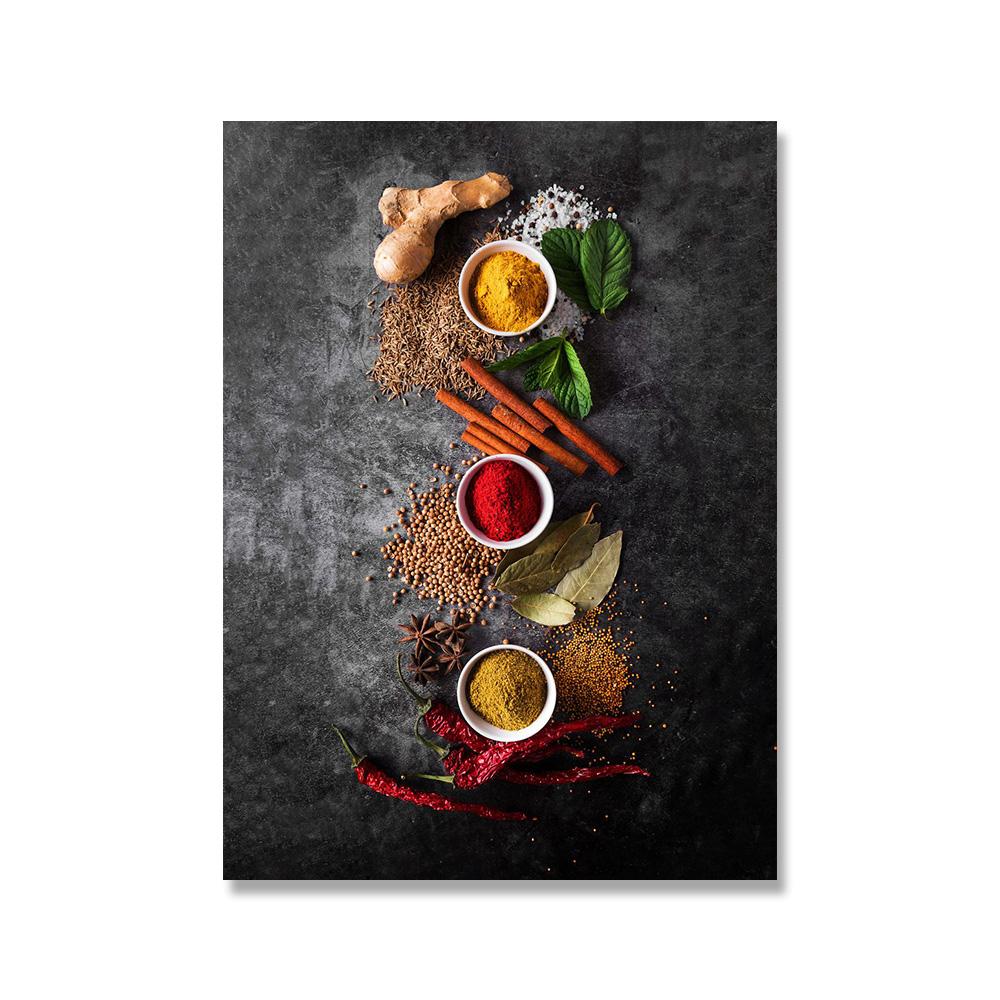 

Кухонные зерна, специи, ложка, перец, еда, фотографии, настенная живопись, холст, живопись, постеры для современного Hoem, кухонная настенная роспись Cuadros 21x30cm No Framed