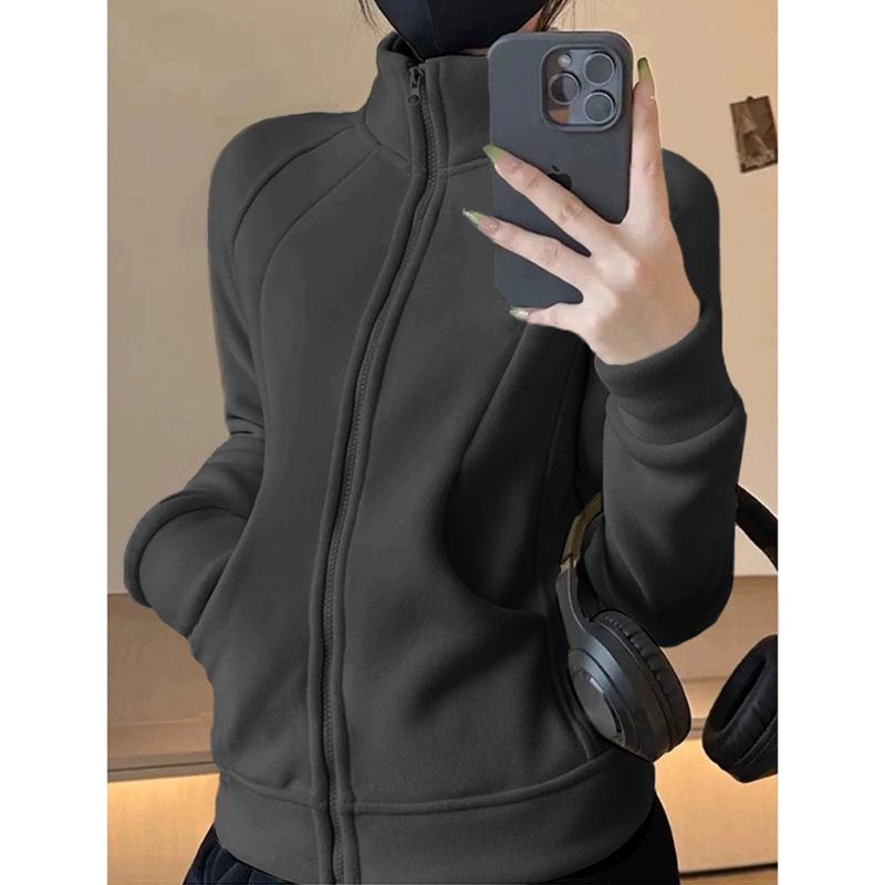 

Women s Slim Fit Fleece Windbreaker - Early Autumn Warm Liner Jacket Medium