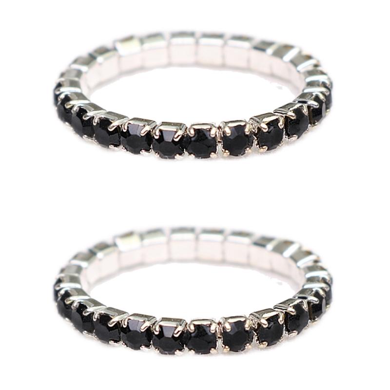 Elastické moissanitové stohovatelné prsteny Současné moissanitové elastické prsteny ozdoba pro módní jedince