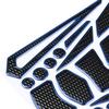 Universal Motorcycle Gas Fuel Oil Tank Pad Stickers Protector Tank Traction Pad(blue Edge)